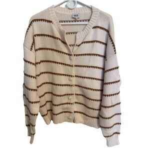 BKE Women’s Cotton Blend Cardigan Sweater Size M